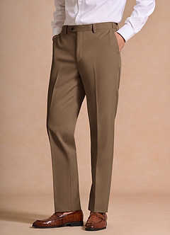 front James Truffle Structured Stretch Dress Pants