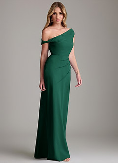 Azazie Emerson Morsiusneito Mekot Vaippa Olkapään ulkopuolella Sifonki Lattian pituus Pukeutua image5