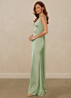 Christian Siriano Bridal for Azazie 1011 Bridesmaid Dresses Plunging Stretch Satin Mermaid Dress image7