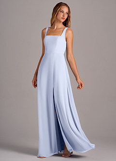 Azazie Debra Bridesmaid Dresses Lavender A-Line with Pockets Chiffon Convertible Dress image2