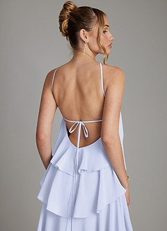 Azazie Deena Bridesmaid Dresses Lavender A-Line Ruched Chiffon Dress image6