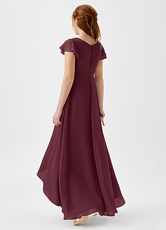 Azazie Breanne Junior Vestido de Cabernet de Gasa de Corte En A image3