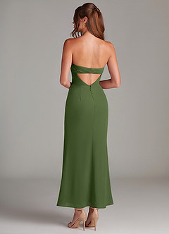 Azazie Leonis Bridesmaid Dresses Olive Mermaid Strapless Chiffon Convertible Dress image5