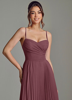 Azazie Catie Bridesmaid Dresses Sangria A-Line Sweetheart Neckline Chiffon Dress image2