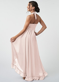 Azazie Hermione Junior Rose Petal A-Line Chiffon Dress image5