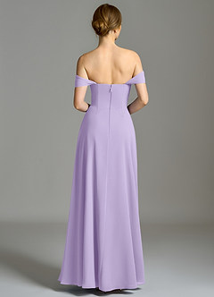 Azazie Oasis Bridesmaid Dresses Lilac A-Line with Pockets Chiffon Dress image8