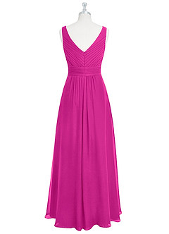 Azazie Pierrette Bridesmaid Dresses Fuchsia A-Line Pleated Chiffon Dress image8