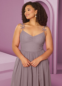 Barbie ♥ Azazie Bridesmaid Dresses Dusk A-Line Pleated Chiffon Dress image13
