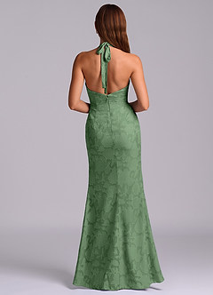 Azazie Valerie Jurken voor bruidsmeisjes Jurk van Bloemen Burn-out met Zeemeermin Geplooid Eucalyptus image7