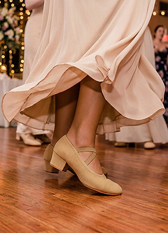 front Scarpe da ballo con tacco basso per ricevimento di nozze