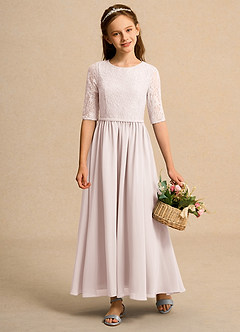 Azazie Pippin Junior Formal Flower Girl Klänningar Klä A-Line i Spets image1