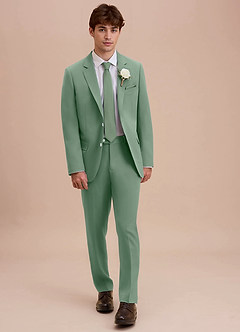 front Ethan Matcha Traje de tejido refinado