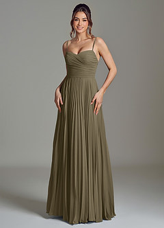 Azazie Catie Bridesmaid Dresses Willow Green A-Line Sweetheart Neckline Chiffon Dress image1