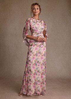 Azazie Belladonna Kleider für die Brautmutter Meerjungfrau-Linie Plissee Chiffon Kleid Lavendelblüten image1