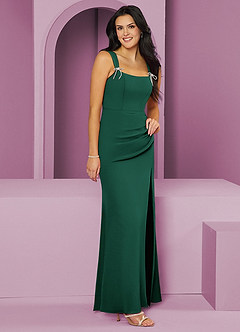 Barbie ♥ Azazie Bridesmaid Dresses Emerald Mermaid Pleated Chiffon Dress image9