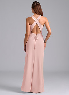 Azazie Evadne Suknie dla druhen Osłona Pofałdowany Szyfon Do ziemi Sukienka image7