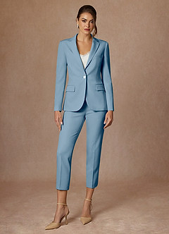 front Kennedy Light Blue Refined Weave Performance Dress Pants