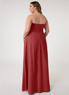 Azazie Arabella Allure Bridesmaid Dresses Rust A-Line Sweetheart Neckline Chiffon Convertible Dress image17
