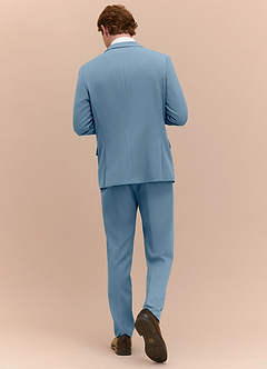 front James Light Blue Structured Stretch Suit