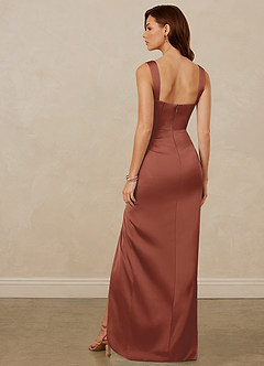 Christian Siriano Bridal for Azazie 1017 Bridesmaid Dresses Auburn Sheath Sweetheart Neckline Stretch Satin Dress image5
