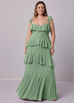 Barbie ♥ Azazie Bridesmaid Dresses Matcha A-Line Sweetheart Neckline Chiffon Dress image8