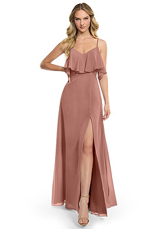 Azazie Jean Bridesmaid Dresses Cedar Rose A-Line Chiffon Convertible Dress image1