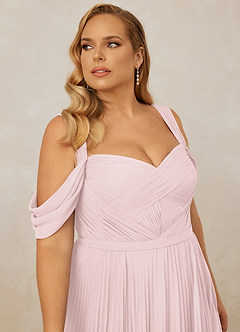 Christian Siriano Bridal for Azazie 1013 Bridesmaid Dresses Blushing Pink A-Line Off the Shoulder Chiffon Dress image14