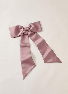 front Matching Color Satin Bow Hair Clip