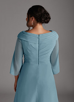Azazie Jaycee Mother of the Bride Dresses Moody Blue A-Line Chiffon Dress image10