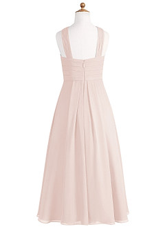 Azazie Kaleigh Junior Rose Petal A-Line Pleated Chiffon Dress image7