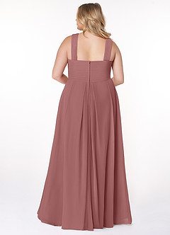 Azazie Kaleigh Bridesmaid Dresses Desert Rose A-Line Pleated Chiffon Dress image8