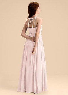 Azazie Arianthe Junior Vestido de Pétalo De Rosa de Gasa de Corte en A con Plisado image1