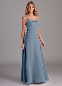 Azazie Daenerys Bridesmaid Dresses Twilight A-Line Cowl Chiffon Dress image5