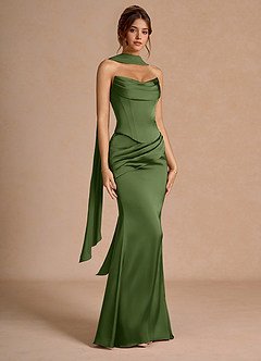 Vestido Verde Oliva Largo Sorrel image3