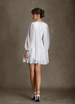 Azazie Dionne Hochzeitskleider A-Linie Spitze Kleid Diamantweiß image4