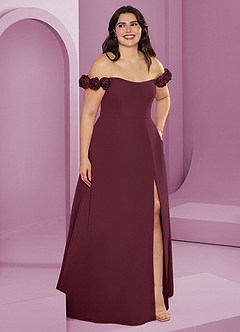 Barbie ♥ Azazie 신부 들러리 드레스 로제트 오프숄더 쉬폰 A라인 드레스 image11