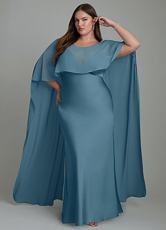 Azazie Stefania Robes de demoiselle d'honneur Robe Trapèze en Satin extensible Bermude image7
