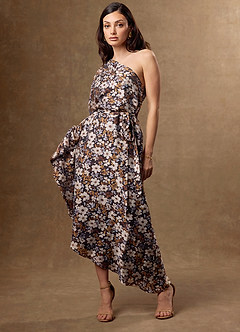 Mora Black Multi Midi Dress image5