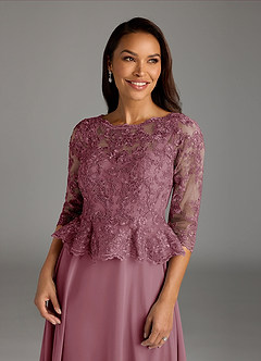 Azazie Averie Mother of the Bride Dresses Vintage Mauve A-Line Boatneck Sequins Chiffon Dress image3