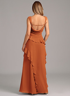 Azazie Sloane Bridesmaid Dresses Cinnamon A-Line Sweetheart Neckline Chiffon Dress image2