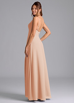 Azazie Sarella Bridesmaid Dresses English Rose A-Line with Pockets Chiffon Dress image5