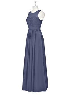 Azazie Nina Bridesmaid Dresses Stormy A-Line Pleated Chiffon Dress image8