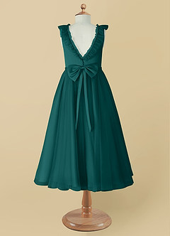 Azazie Dolly Flower Girl Dresses Peacock A-Line Bow Tulle Dress image8