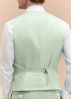 front James Dusty Sage Structured Stretch Suit Vest