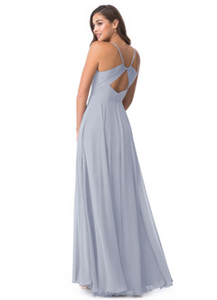 Azazie Avelina Bridesmaid Dresses A-Line V-Neck Pleated Chiffon Floor-Length Dress image2