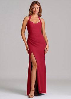 Azazie Emeria Suknie dla druhen Syrena Dekolt w kształcie serca Szyfon Do ziemi Sukienka image3