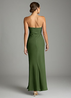 Azazie Saylor Brudtärnklänningar Klä av Sjöjungfru i Chiffong Axelbandslös Oliv image11