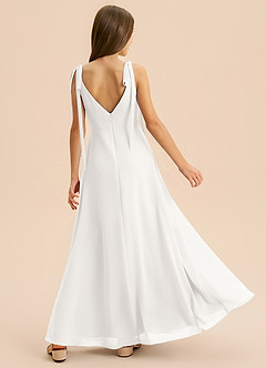 Azazie Izzy Junior Klä av A-Line i Chiffong Plisserad image2