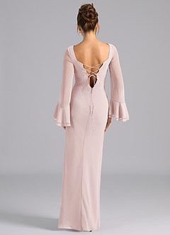 Azazie Leone Bridesmaid Dresses Blushing Pink Mermaid Corset Chiffon Dress image6