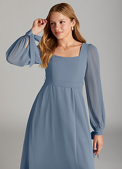 Azazie Leonia Junior Twilight A-Line with Pockets Chiffon Dress image5